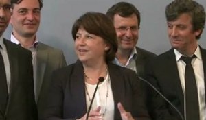 Conférence de presse de Martine Aubry