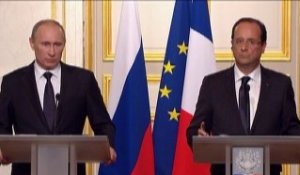 Conférence de presse du Président Hollande et de M. Poutine