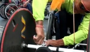Jeux paralympiques : après l'athlé Joël Jeannot teste le handbike