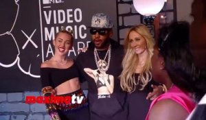 Miley Cyrus, Mike Will Made It and Tisch Cyrus 2013 MTV Music AWARDS Red Carpet