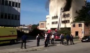 Charleroi: incendie à la tour Interbeton