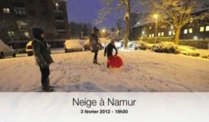 Neige à Namur: 18h30 la glisse déjà assurée pour les enfants!