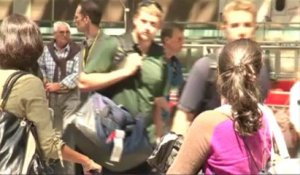 JO 2012: arrivée de la délégation belge en eurostar