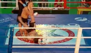 Rolling kick knockout