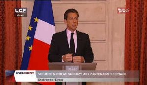 Évènements : Vœux de Nicolas Sarkozy aux partenaires sociaux