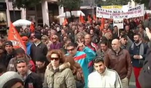 Manifestations et grèves dans le secteur public grec.