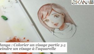 Manga : Comment colorier un visage à l'aquarelle 3-5 - Peindre le visage - HD