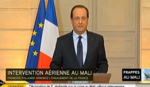 Mali : Hollande veut "lutter contre les terroristes"