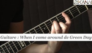 Cours guitare : jouer When I come around de Green Day à la guitare - HD