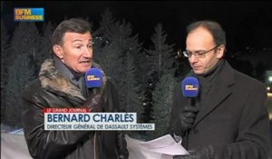 Davos 2013 : Bernard Charlès, DG de Dassault Systèmes - 25 janvier - BFM : Le Grand Journal 2/4