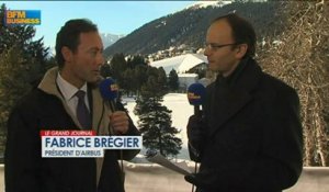 Davos 2013 : Fabrice Bréfier, Airbus - 24 janvier - BFM : Le Grand Journal 4/4