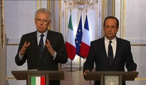 Point de presse avec M. Mario MONTI, Président du Conseil des ministres de la République italienne