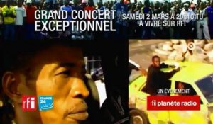Concert Grand Corps Malade pour les 15 ans de RFI Planète Radio à Kinshasa