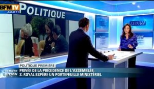 Politique Première : Ségolène Royal espère un portefeuille ministériel - 22/02