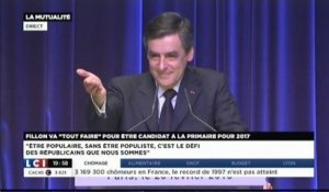 "Nous sommes réunis pour réagir ensemble" - François Fillon à la Mutualité