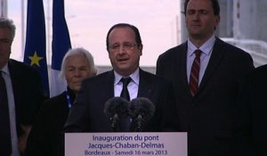 Discours à l'occasion de la cérémonie d’inauguration du pont Jacques CHABAN-DELMAS à Bordeaux