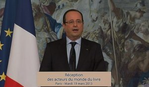 Discours lors de la réception des acteurs du monde du Livre