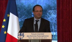 Discours du président de la République lors de la réception des participantes au premier Forum mondial des femmes francophones