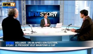 BFM STORY: Hollande, un an après son élection, le président veut maintenir le cap - 29/04