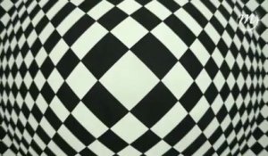 Les ondulations noires et blanches de Vasarely