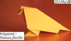 Origami Grue Qui Vole Hd Sur Orange Vidéos