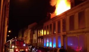 Calais : incendie dans un squat de migrants, rue des Quatre-Coins