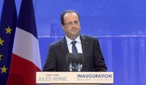 Discours lors de l'inauguration du porte-conteneurs "Jules Verne" à Marseille