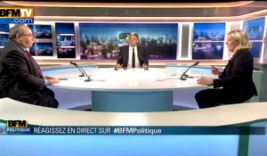 BFM Politique: l’interview BFM Business, Marine Le Pen répond aux questions d'Emmanuel Lechypre - 09/06