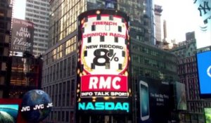 RMC affiche son succès sur Times Square