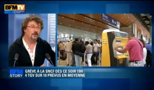 BFM STORY: Grève à la SNCF dès ce soir, 4 TGV sur 10 prévus en moyenne - 12/06