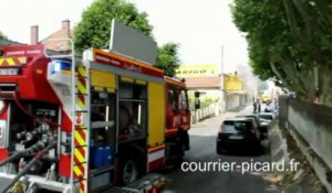 Incendie d'un entrepôt à Compiègne