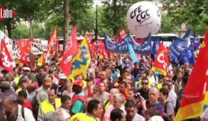 Manifestation des salariés de PSA Peugeot Citroën