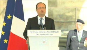 Hollande : Alain Mimoun, porté "par l'amour de la France"