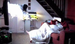 Waking up to a Ghost coming out of TV screen - The Ring prank