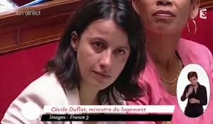 Cécile Duflot émue aux larmes à l'Assemblée