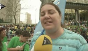 JMJ : les Argentins accueillent leur pape à Rio