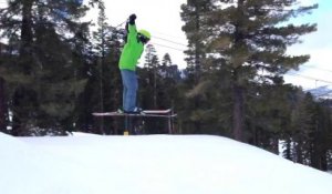 First attempt at hitting a ski jump