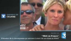 Zapping TV : son chien décédé, elle lui rend hommage en direct