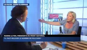 Marine Le Pen, invitée politique de Guillaume Durand avec LCI