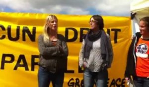 Mélanie Laurent à Boulogne pour soutenir Greenpeace