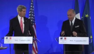 Conference de presse de Laurent Fabius et John Kerry (07-09-2013) 2eme partie