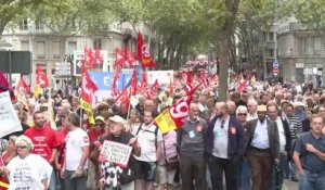 Manifestation contre la réforme des retraites à Lyon