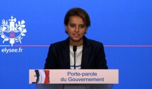 Point de presse de Najat Vallaud-Belkacem à l'issue du Conseil des ministres