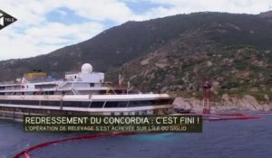 Le redressement du Costa Concordia en une minute