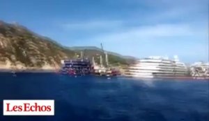 "Costa Concordia" : l'épave remise à flot
