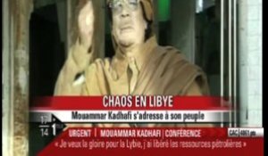Libye. Les moments forts du discours de Kadhafi