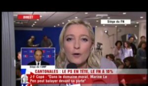 Cantonales. Le clash Copé - Le Pen en vidéo
