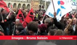 Quimper. Environ 900 manifestants contre la carte scolaire