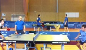 Stage à Mûr (22) pour l'équipe de France de tennis de table
