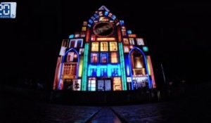 Mapping sur la façade de la Treille à Lille